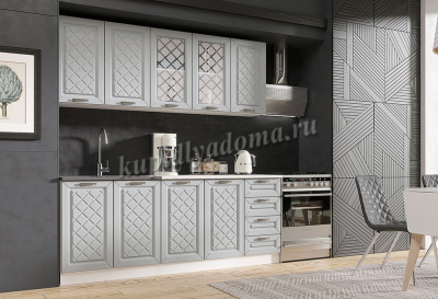 Шкаф верхний со стекдом ВС600 кухня Агава (Антрацит)