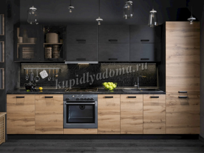 Шкаф верхний ШВ 450 Кухня Лофт (Фон серый/Матера)