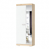 Шкаф с зеркалом Соната ШСЗ-800 (Дуб сонома/Белый глянец)