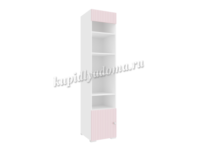 Шкаф комбинированный Алиса с дверью 332.21 исп.3 (Белый/Розовый)