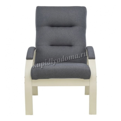 Кресло для отдыха Leset Лион (Слоновая кость/Ткань рогожка серый Малмо 95)